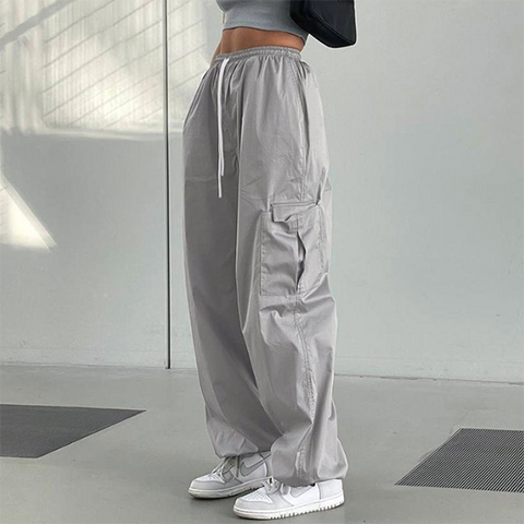 Sonicelife Vintage Oversized Parachute Cargo Pants