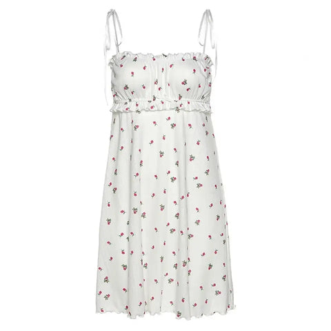 Sonicelife White Blossom Pointelle Slip Dress