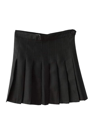 Sonicelife-Slim High Waist Pleated Tennis Mini Skirts