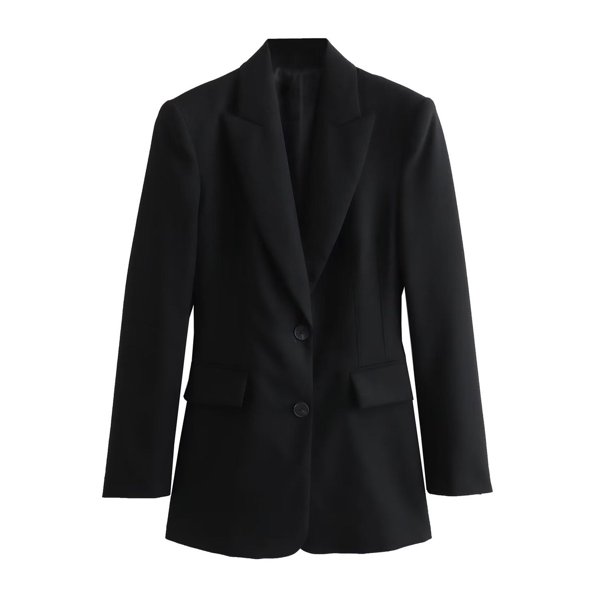 Sonicelife Women's Suit Jacket with Stitching Decoration, Slim Fit, Casual Versatile, 2-Button Top, New