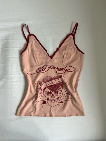 Sonicelife Kawaii Crop Top Camis Women Clothes Lace Sexy Slim Pink Cute 2000s Top Sling Grunge Coquette Femme Punk Tank Top Y2k Clothing
