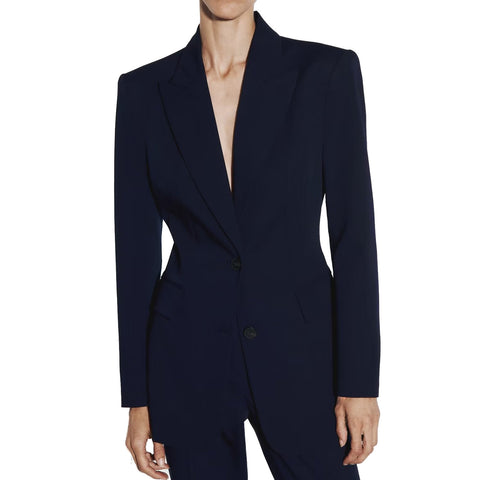 Sonicelife Women's Suit Jacket with Stitching Decoration, Slim Fit, Casual Versatile, 2-Button Top, New