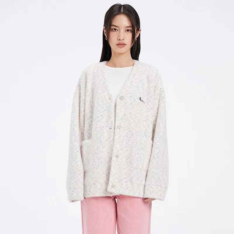 Black Friday Sonicelife Autumn Color Women Knit Cardigan Fashion Loose Lazy Style V Neck Long Sleeve Cardigan Sweater Elegant Preppy All Match Outerwear