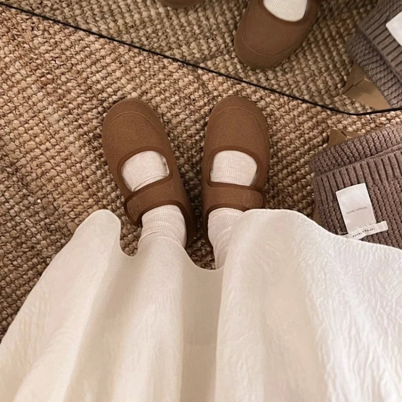 Sonicelife Shoes Woman Flats Round Toe All-Match Casual Female Sneakers Autumn Shallow Mouth Dress New Summer Fall Breathable PU Fabric Lac