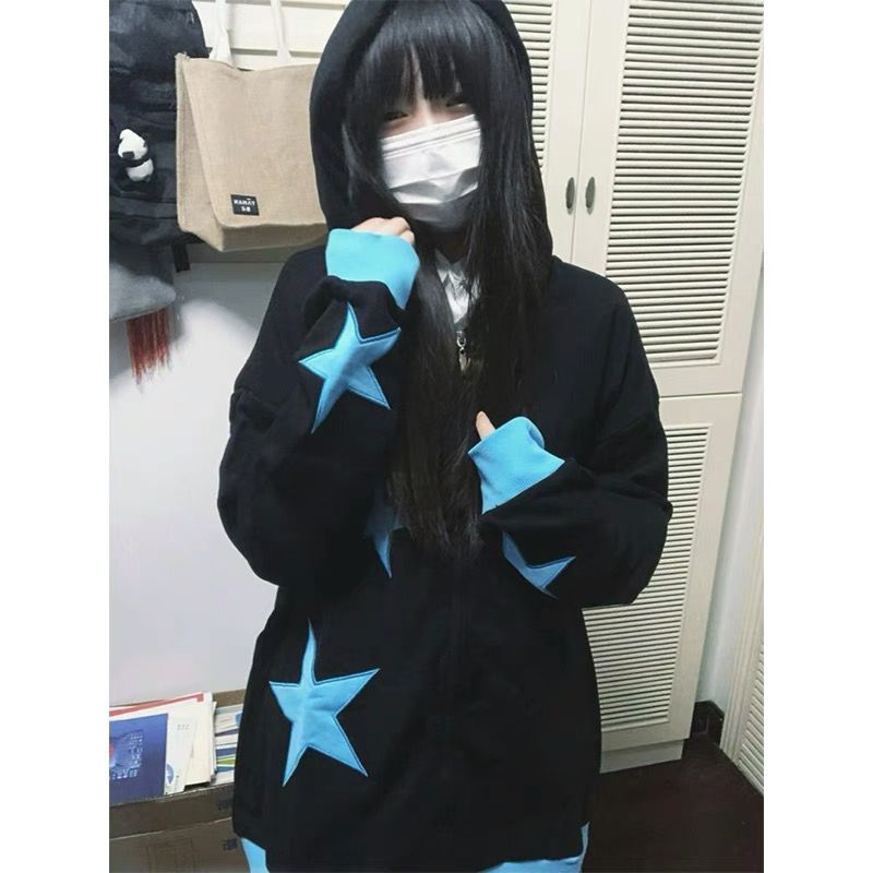 Sonicelife Streetwear Hoodies Women Harajuku Japanese Y2k Jackets 2025 Ropa Mujer Casual Fashion Hooded Zipper Oversized Sweatshirts Tops