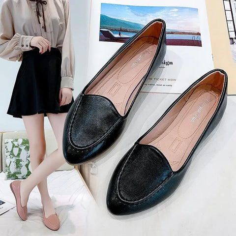 Sonicelife Summer Shoes Shallow Mouth Autumn Bow-Knot Female Footwear Pointed Toe Casual Sneaker 2025  Fall Butterfly Nurse Dress