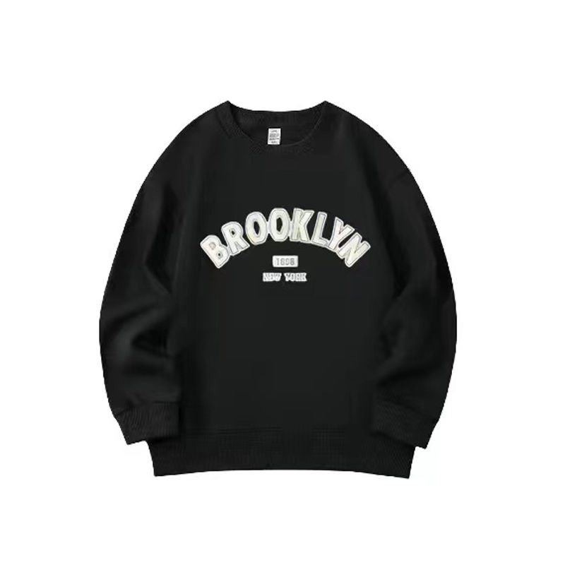 christmas outfit Sonicelife American round neck pullover letter sweatshirt for women 2025 autumn new style loose lazy style versatile top to wear outside