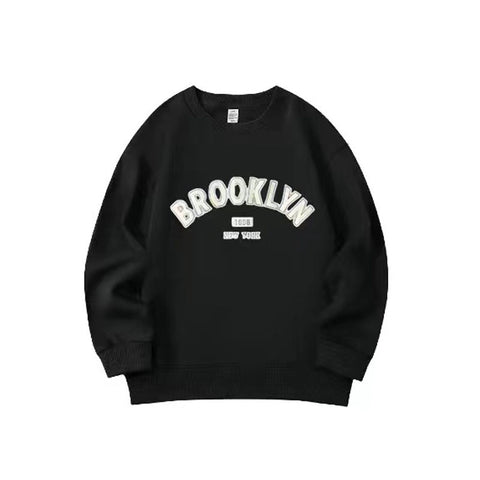 christmas outfit Sonicelife American round neck pullover letter sweatshirt for women 2025 autumn new style loose lazy style versatile top to wear outside