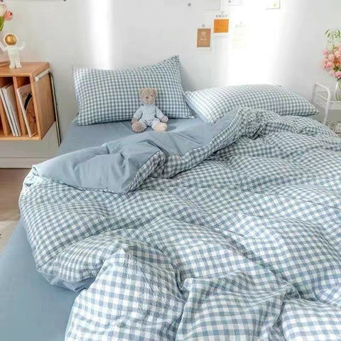 Sonicelife Nordic Style Ins Avocado Green Bedding Set Cartooon Fruit Quilt Cover Polyester High Quality Comforter Full Size With Pillowcase