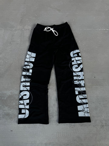 Sonicelife Unisex Letter Print Pants Y2K Style Aesthetic Retro Streetwear Drawstring Harajuku Casual High Street Comfortable Wide Leg Pants
