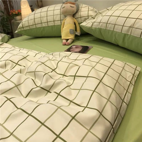 Sonicelife Nordic Princess Pink Bedding Set Girls Boys Single Double Size Flat Sheet Duvet Cover Pillowcase Bed Linens Home Textile