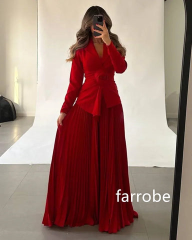 Sonicelife Customized Retro Jersey Pleat Flower A-line V-neck Midi Dresses Prom Dresses Classic Exquisite Modern Style Pastrol Unisex Chine (PRE-ORDER)