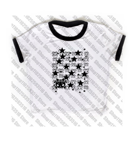 Sonicelife Woman Clothing T-shirt 90s Vintage Clothes for Women Women's T-shirts Star Girl Y2k Tops Emo Goth Graphic Tees Y2k Top Kawaii