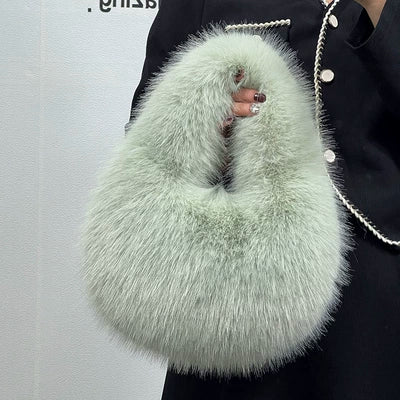 thanksgiving outfit Sonicelife Myleah Faux Fur Handbag