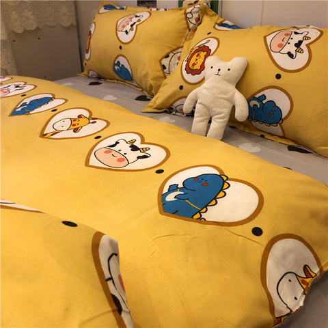 Sonicelife Ins Style Fashion Butterfly Bedding Set For Girls Boys Double Size Flat Sheet Duvet Cover Pillowcase Bed Linen Home Textile