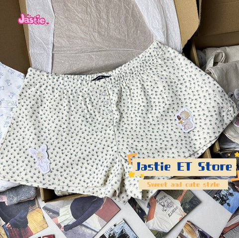 Sonicelife American 2025 New Women's Super Shorts Low Waiste Floral Print Sweet Girls Pant Casual Slim Home Shorts Y2K Cotton Trouser