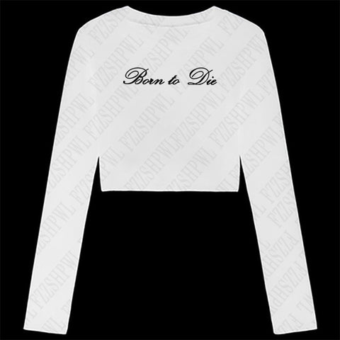 Sonicelife Rock aesthetic letter pattern top emo city girl 90s top chic grunge punk high street retro harajuku hip hop silm women's t-shirt