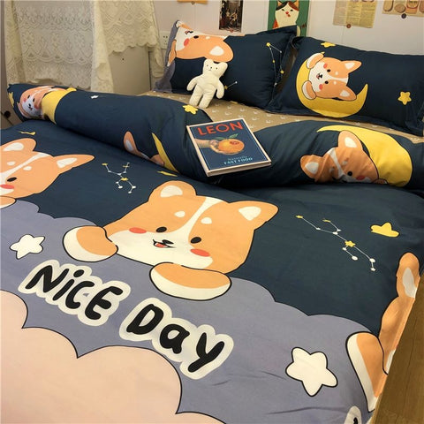 Sonicelife Ins Style Fashion Butterfly Bedding Set For Girls Boys Double Size Flat Sheet Duvet Cover Pillowcase Bed Linen Home Textile