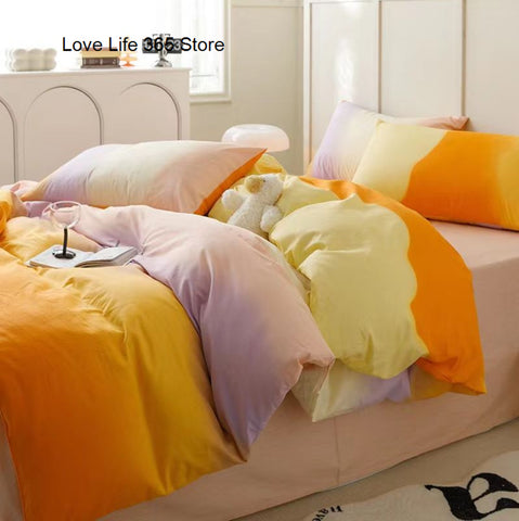 Sonicelife Doughnut Soft And Cute Donut Bedding Set Ins Linen And Duvet Cover With Pillowcases Single Double Full Size For Kids Adults