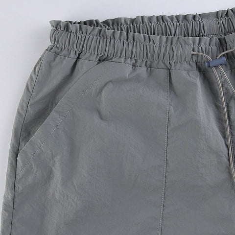 Sonicelife Low-rise Straight-leg Multi-pocket Overalls Pants