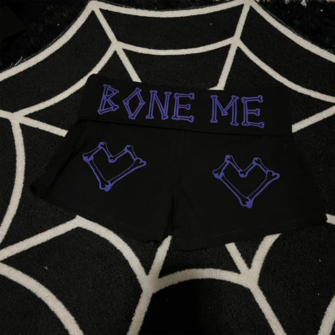 Sonicelife Emo Girls women's Shorts Streetwear Gothic Punk Hip Hop Rock Sexy Hot Pants Y2K vintage Chic Aesthetic Baby Bottoms Shorts tops