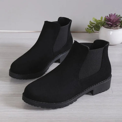 Sonicelife 2025  Fall Winter Women Pumps Boots High Quality European Ladies Shoes PU  Heels Ankle  Fast Delivery Platform