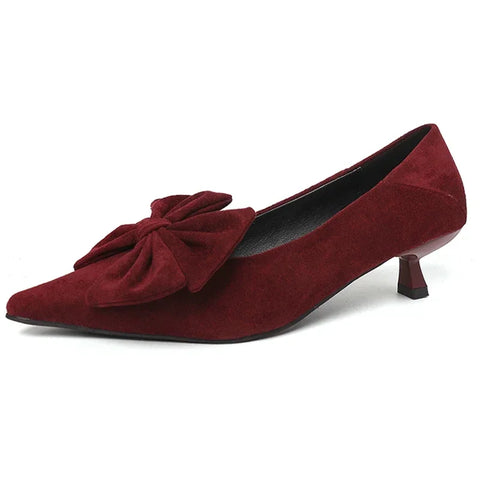 Sonicelife 2025  Spring Design Butterfly-knot Woman Pumps Pointed Toe Thin Heels Elegant Party Female Shoes Zapatos De Mujer