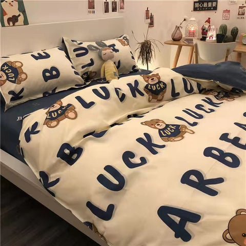 Sonicelife Nordic Yellow Solid Color Bedding Set Flat Bed Sheet Duvet Cover Single Double Full Queen King Bedclothes Ins Pure Bedroom Linen
