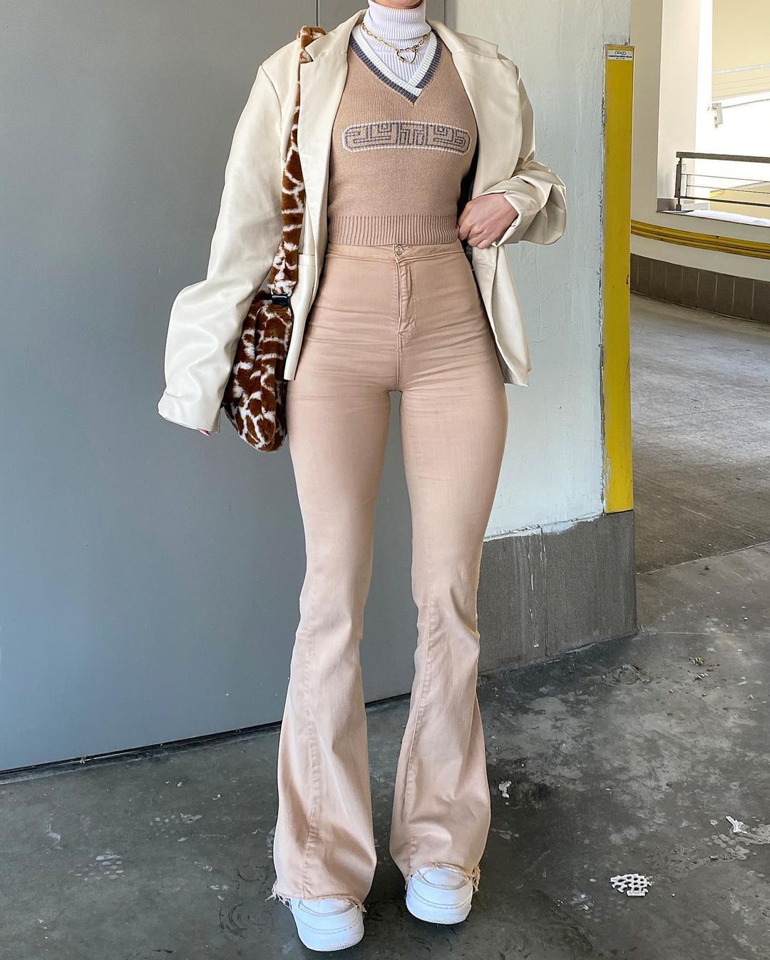 Sonicelife Style High Waist Women's Flared Pants