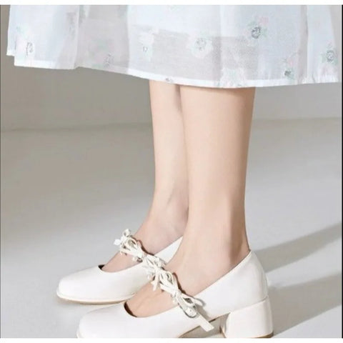 Sonicelife 2025  Shoes Woman Flats Elegant Bow-Knot Shallow Mouth Pearl Decorateion Dress On Heels Butterfly Beading Butterfly-knot  Janes