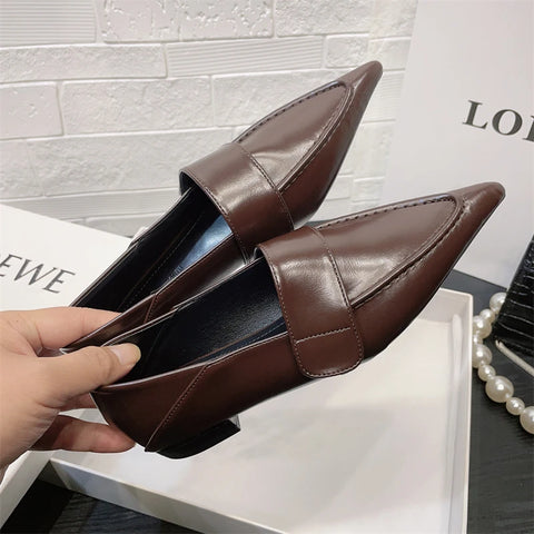 Sonicelife Pointed Toe Flats Women Loafers Shoes Summer Casual Walking Shoes Designer 2024 New Sandals Brand Dress Retro Femme Zapatillas