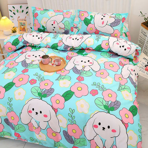 Sonicelife Rainbow And Black Check Printed Bedding Set Linen And Duvet Cover With Pillowcases Single Double Full Size For Kids Adults