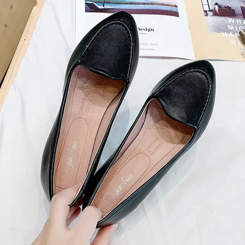 Sonicelife Summer Shoes Shallow Mouth Autumn Bow-Knot Female Footwear Pointed Toe Casual Sneaker 2025  Fall Butterfly Nurse Dress