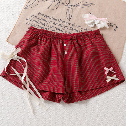 Sonicelife Blue Plaid Back Strap Tank Shorts Pajama Set Women Sleeveless Crop Top+Elastic Waist Straight Short Pant Sweet Home 2 Piece Sets