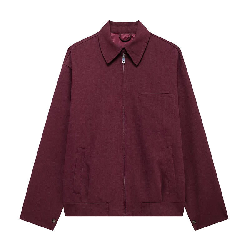 Sonicelife Fashion Red Wine Jacket Mini Skirt Sets Women Casual Lapel Zipper Jackets Pleated Lace Up Skirt 2024 Autumn Lady Vintage Outfits