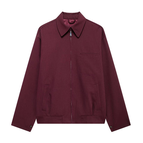 Sonicelife Fashion Red Wine Jacket Mini Skirt Sets Women Casual Lapel Zipper Jackets Pleated Lace Up Skirt 2024 Autumn Lady Vintage Outfits