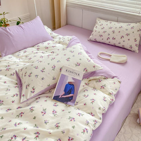 Sonicelife Romantic Tulip Pink Bedding Set Bed Flat Sheet Pillowcase Twin Full Queen Princess Style Bed Linen Kids Girls Floral Duvet Cover