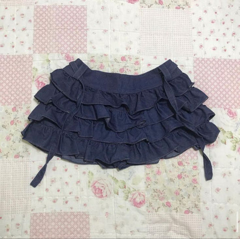 Sonicelife Y2k High Street skirt College Style Young Girl Skirt Female high-waisted slim-fit Lolita Layered skirt Goth sexy Hot Girl skirt