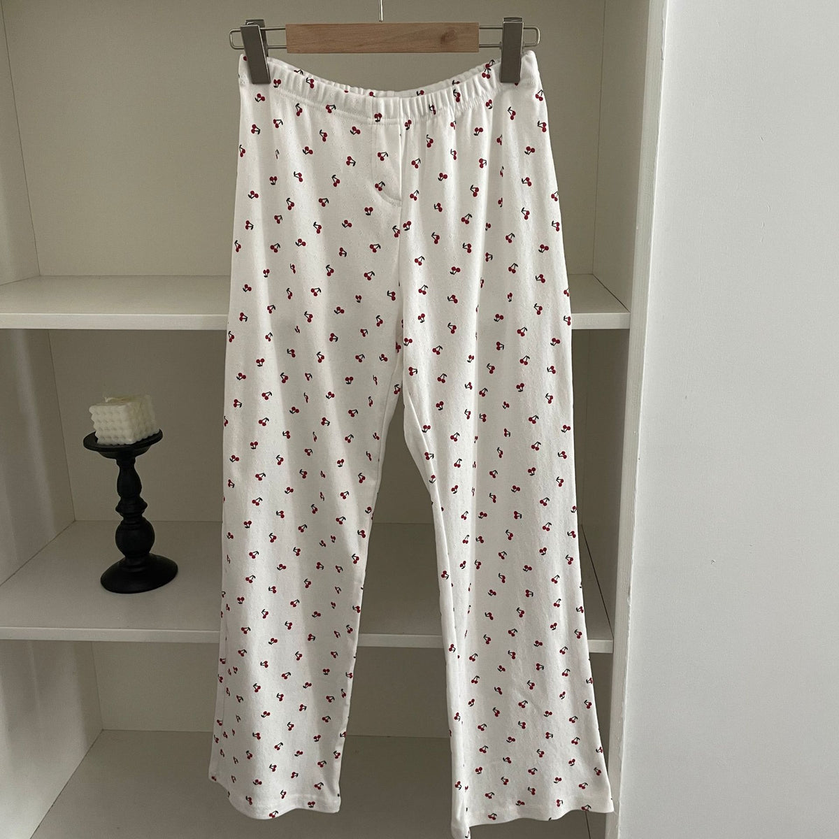 Sonicelife Sweet Print Cotton Long Pants Women All-match Soft Elastic High Waist Pajama Trousers Vintage Preppy Style Cute Home Pant Y2K