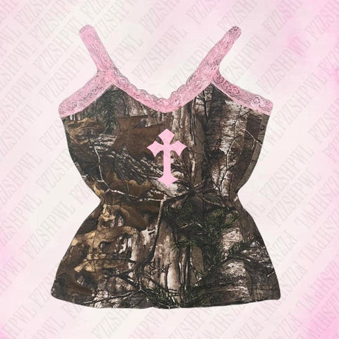 Sonicelife Y2K Women's Sleeveless Suspender New Chic Lace Gothic Aesthetic Punk Emo Girls vintage Streetwear Women's Hot Pants Mini Shorts