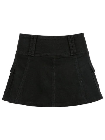 Sonicelife Denim Skate Mini Skirt