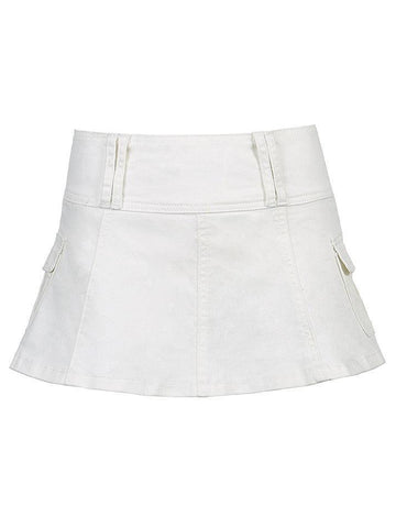 Sonicelife Denim Skate Mini Skirt