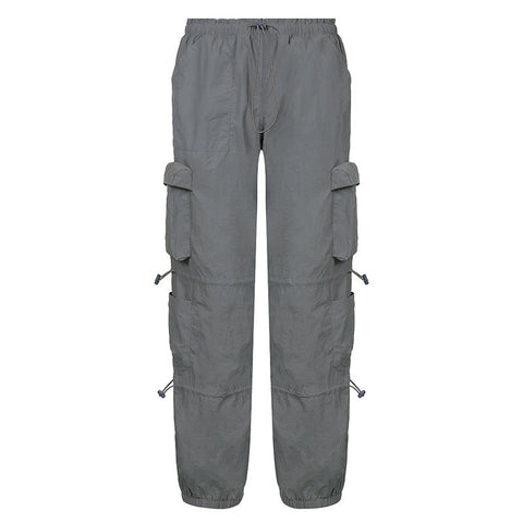 Sonicelife Low-rise Straight-leg Multi-pocket Overalls Pants
