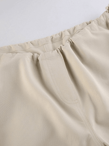 Sonicelife Drawstring Low Waist Baggy Cargo Pants
