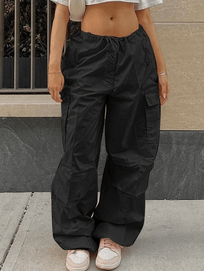 Sonicelife Drawstring Y2K Baggy Cargo Pants