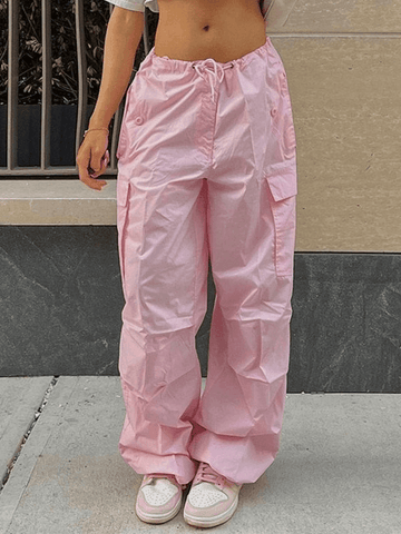 Sonicelife Drawstring Y2K Baggy Cargo Pants