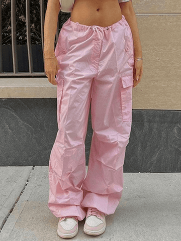 Sonicelife Drawstring Y2K Baggy Cargo Pants