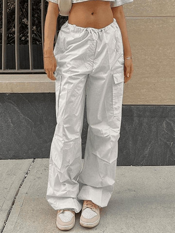 Sonicelife Drawstring Y2K Baggy Cargo Pants