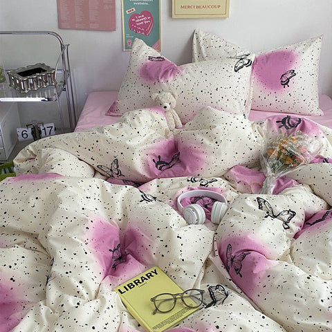 Sonicelife Doughnut Soft And Cute Donut Bedding Set Ins Linen And Duvet Cover With Pillowcases Single Double Full Size For Kids Adults