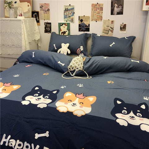 Sonicelife Ins Style Fashion Butterfly Bedding Set For Girls Boys Double Size Flat Sheet Duvet Cover Pillowcase Bed Linen Home Textile
